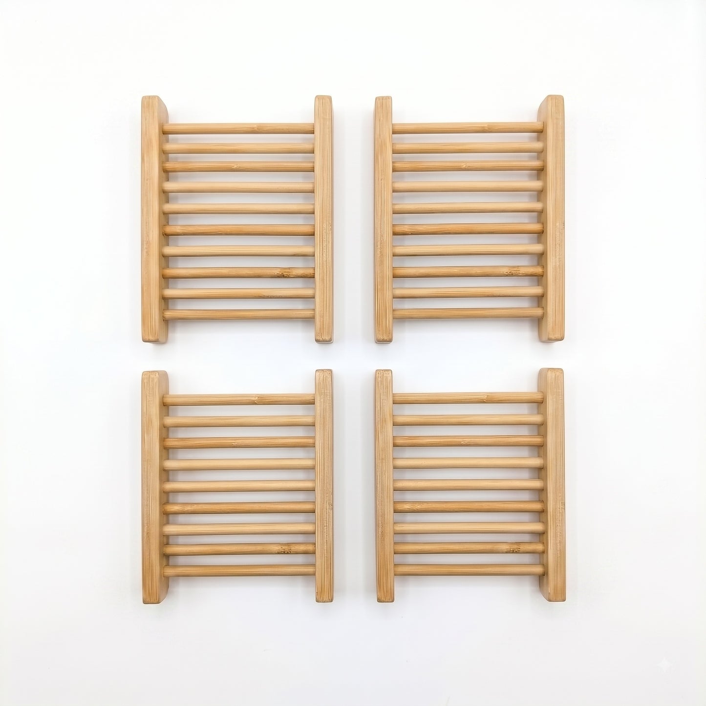 4-Pack Bamboo Soap Dish