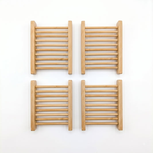 4-Pack Bamboo Soap Dish