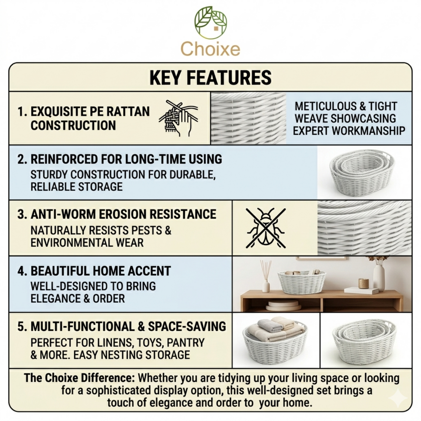 Multi-Purpose Nesting Basket 3-Piece Set