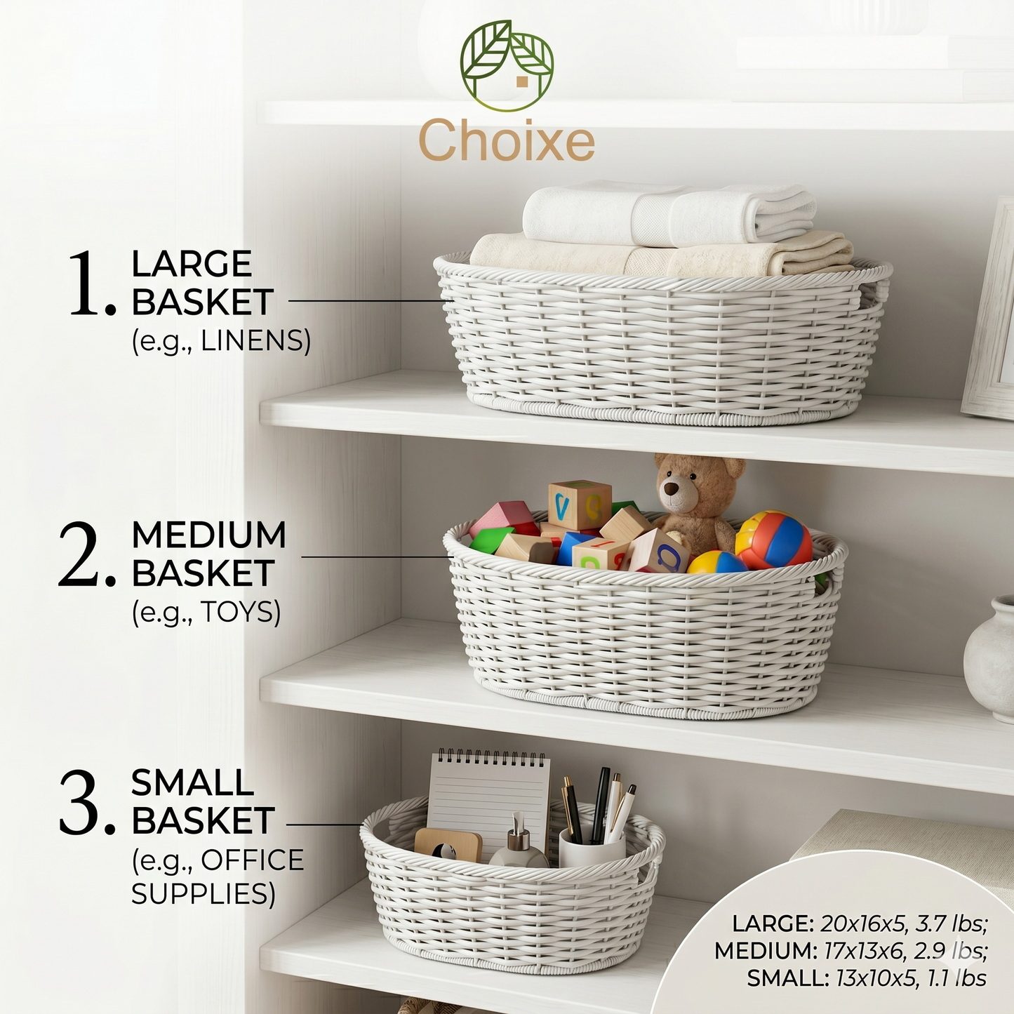 Multi-Purpose Nesting Basket 3-Piece Set